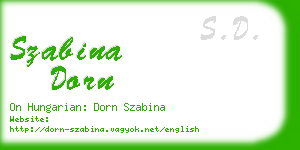 szabina dorn business card